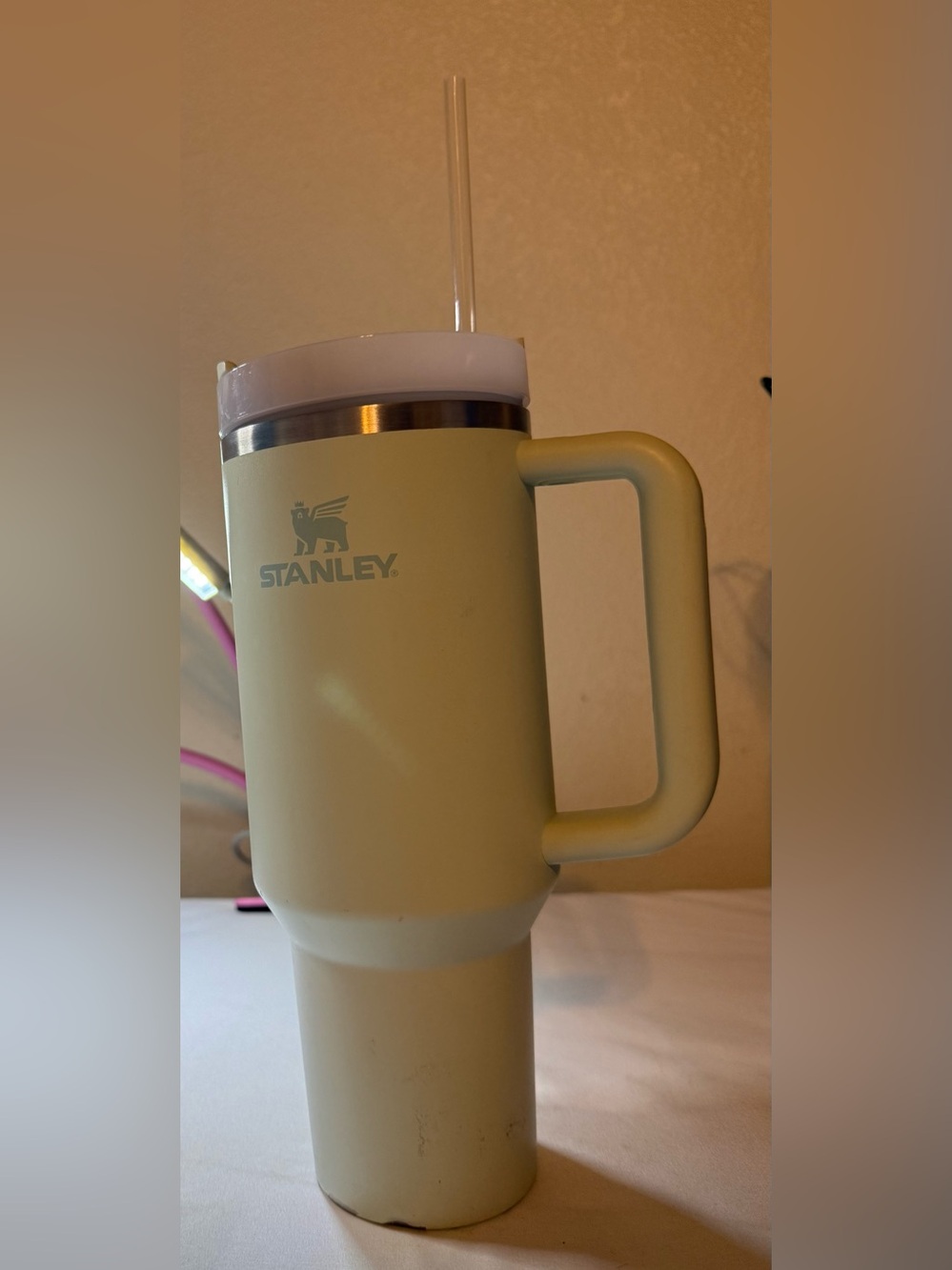 Stanley Matte Sage Green Travel Mug with Handle